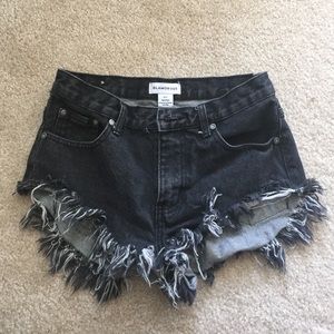 Black Cutoff Shorts like One Teaspoon Rollers