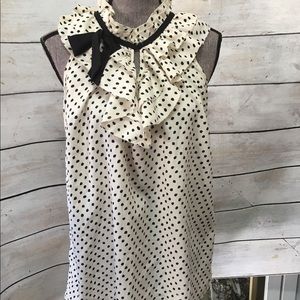 Polka dot maternity and nursing top. With Ruffles