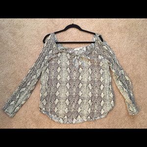 Open shoulder blouse