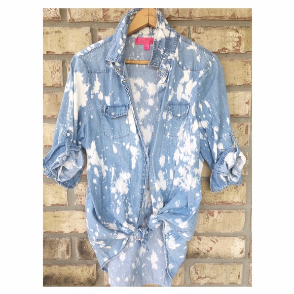 Bleach stained button up