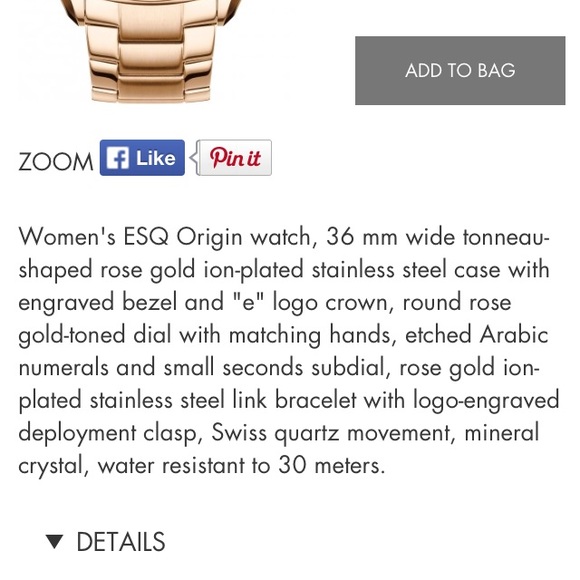 Movado Rose Gold Watch - Picture 2 of 3