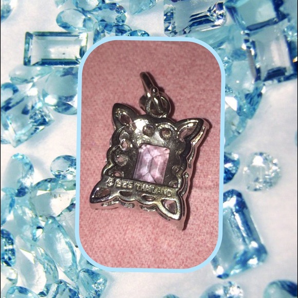 Aquamarine/CZ in 925 SS. "Firm" - Picture 3 of 4