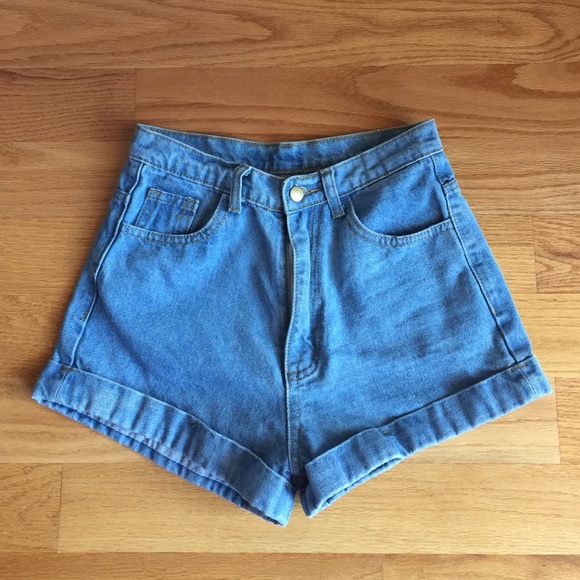 Like New High Waisted Jean Shorts - Picture 1 of 3