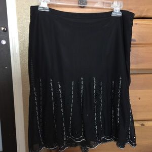 Express skirt - black with beading - GORGEOUS