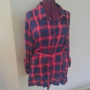 Faded Glory Flanel patterned tunic/mini dress