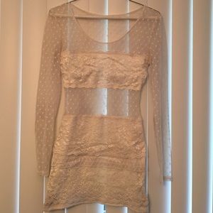 Mesh nasty gal body con dress