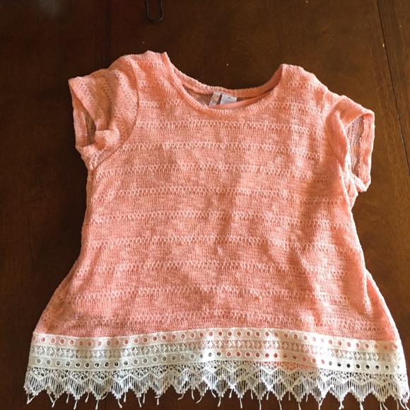 pink knit shirt