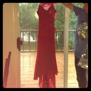 Red formal dress