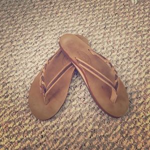 Braided Rainbow flip flops!