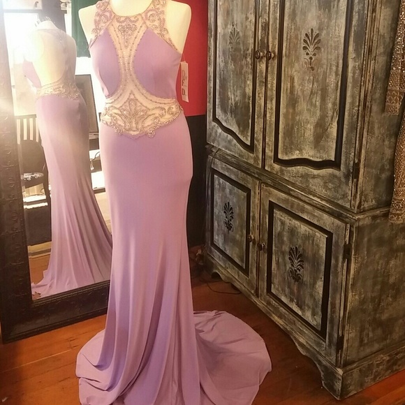 Violet Hand Beaded Formal