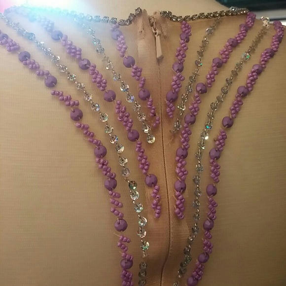 Violet Hand Beaded Formal