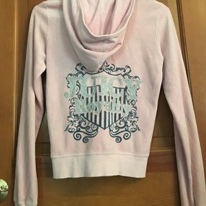 Juicy Couture light pink zip up jacket.