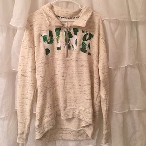 Victoria Secret palm leaves- half zip jacket