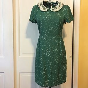 Boden green shirt sleeve dress. Size US 2.