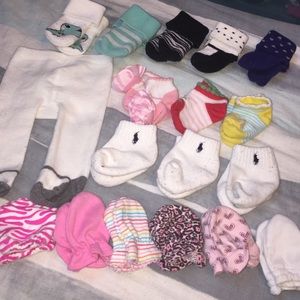 Baby Girl Stocking/Socks/Mittens Bundle