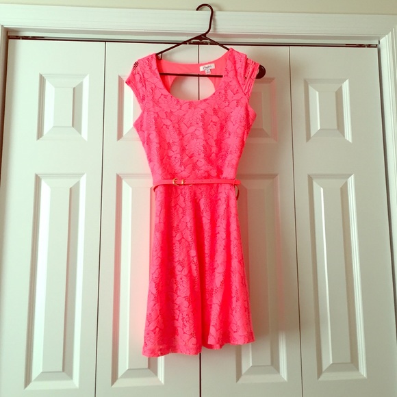 Candies Fluorescent pink summer dress