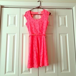Candies Fluorescent pink summer dress