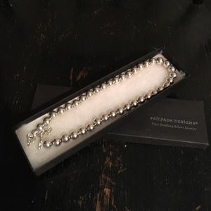 Sterling silver Silpada bead necklace