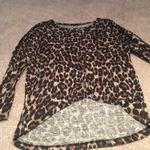 Cheetah print long sleeve top
