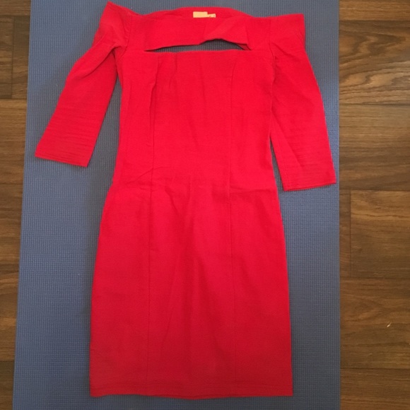 SOLD  off shoulder fuscia dress