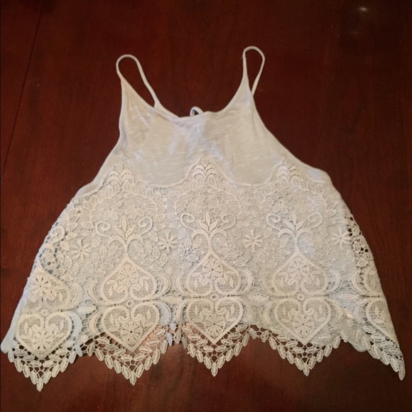 Lace Crop Halter Top