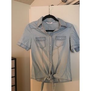 Vintage UK chambray denim top. Never worn.