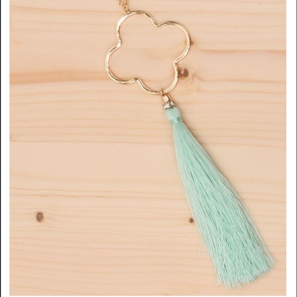 Clover Tassel Necklace - on sale