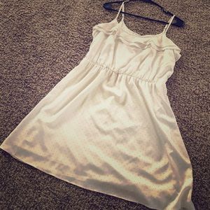 LC Lauren Conrad Off White and Gold Sundress