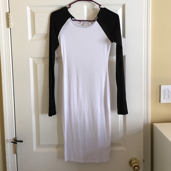 Black and white t-shirt dress