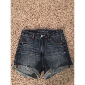 American eagle high waist shorts sz 4 dark wash
