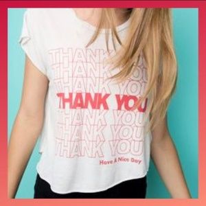 TRADE DO NOT BUY Brandy Melville THANK YOU tee