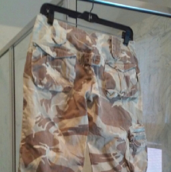 Tan camo capris