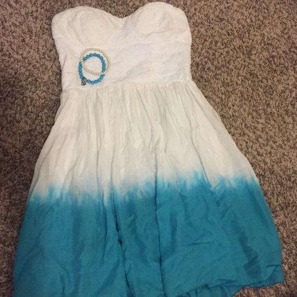 Ombré Blue Dress & Bracelet Set - Picture 1 of 4