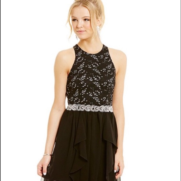 Navy lace dress