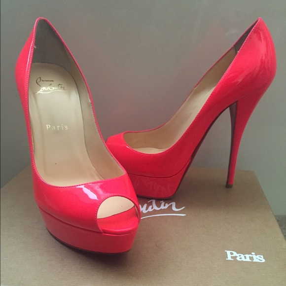 CHRISTIAN LOUBOUTIN Lady Peep Platform Heels 140mm