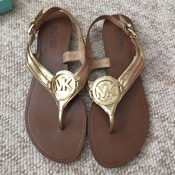 Gold Michael Kors sandals