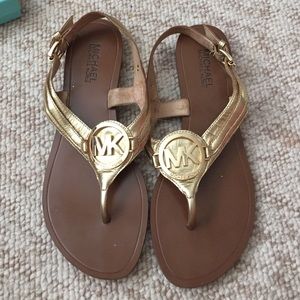 Gold Michael Kors sandals