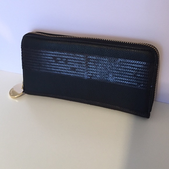 Deux Lux Black Sequin Wallet - BRAND NEW