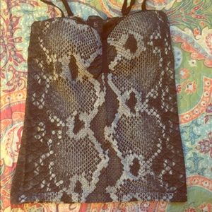 Snakeskin print tank top