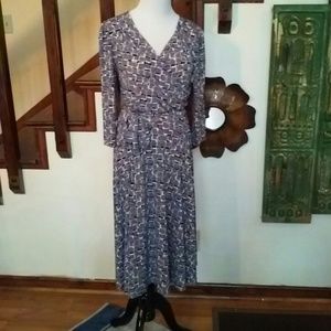 Cool and comfortable Purple print Dress