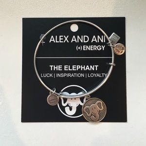 Elephant silver Alex and Ani bangle