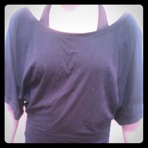 Black bell sleeve top