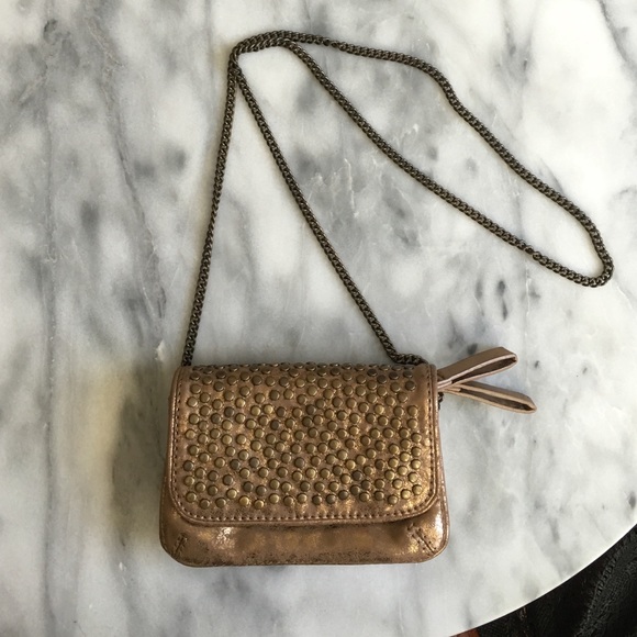 Bronze/gold with metal detail crossbody