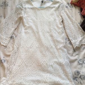 A white lace dress