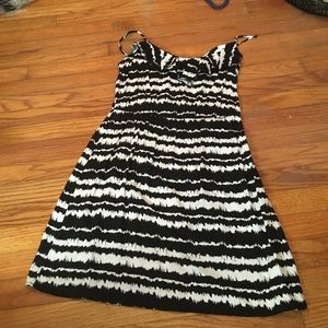 black and white dress