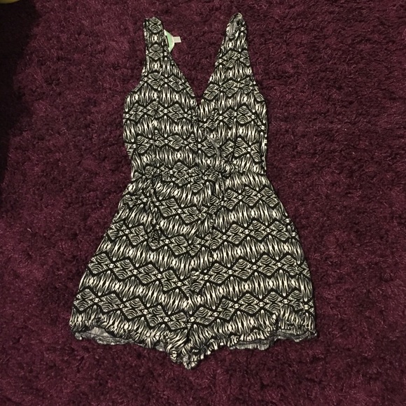 Black and white romper