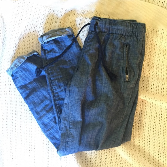 Denim joggers