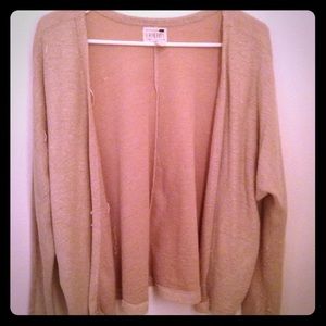 La hearts basic long sleeve beige cardigan