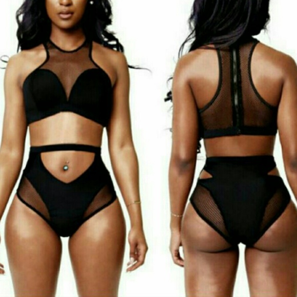 NEW high waist Black Bikini Size Small