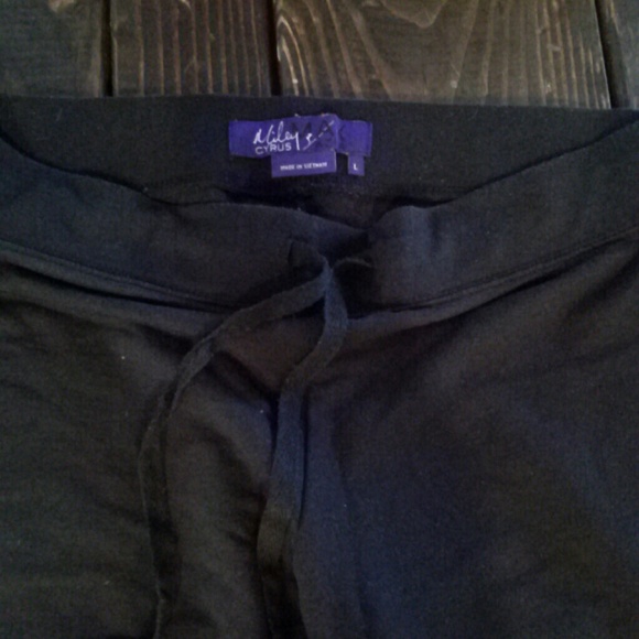 Like new black Miley Cyrus capri sweat bottoms